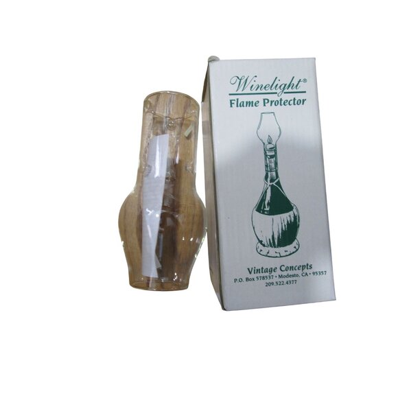 Winelight Flame Protector Glass Chimney For Wine Bottles Vintage Concepts - Picture 3 of 13